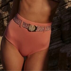 NWOT PALM Swimwear Swim + Resort Swim Bottoms Mesa High Waisted Belt SZ Large